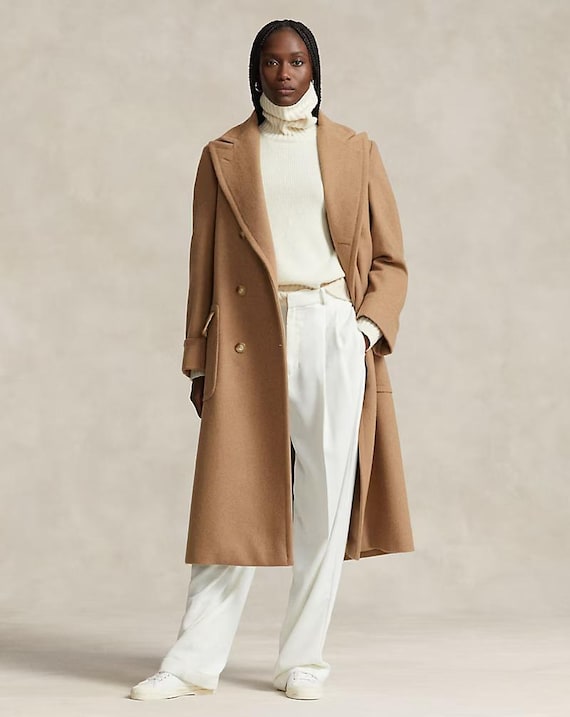 Winter Coat Classic Coat Styles Women's Vintage Style Camel Wool