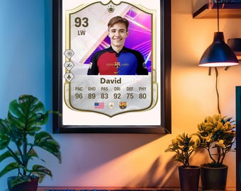 Customizable Football Card: Personalized Gamer Gift (Digital Download)