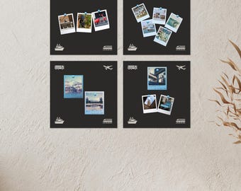 Stalen magnetisch visionboard, aan de muur gemonteerde reismagneet, kinetisch decor, housewarmingcadeau