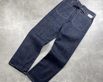RARE! Naval Clothing Factory Vintage USA USN Navy Selvedge Japanese Style Denim Jeans Size 32 WW2