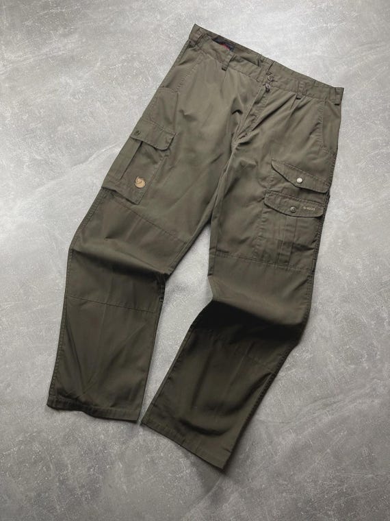 Fjallraven, Fjällräven G1000 Vintage Outdoor Cargo Pants Olive Green Size 54 2000s