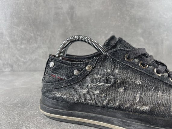 Diesel Y2K Vintage Archives Distressed Denim Sneakers… - Gem