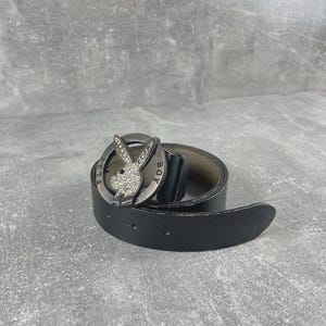 PLAYBOY スタッズベルト　プレイボーイロゴ　ブラック　本革　M W33 Playboy belt vintage - Etsy 日本