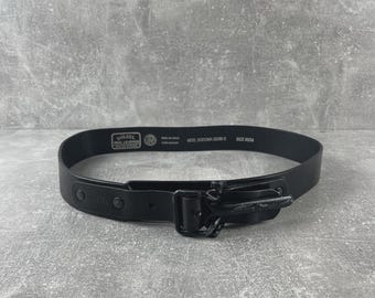 Diesel “Sodoma 20386 S” Rare Tactical Leather Belt Black Size 85/34 Made in IT