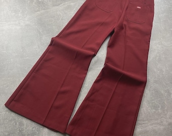 Miss Sixty DeadStock Vintage 2000s Flared Burgundy Pants Made in Italy Size 29