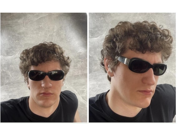 イヴ・サンローラン YSL ロゴ オーバル ブラック イタリア製