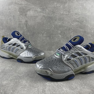 Adidas KlimaCool 3 M Silber Blau Vintage 2003 Trainings-Turnschuhe Gr. US 11