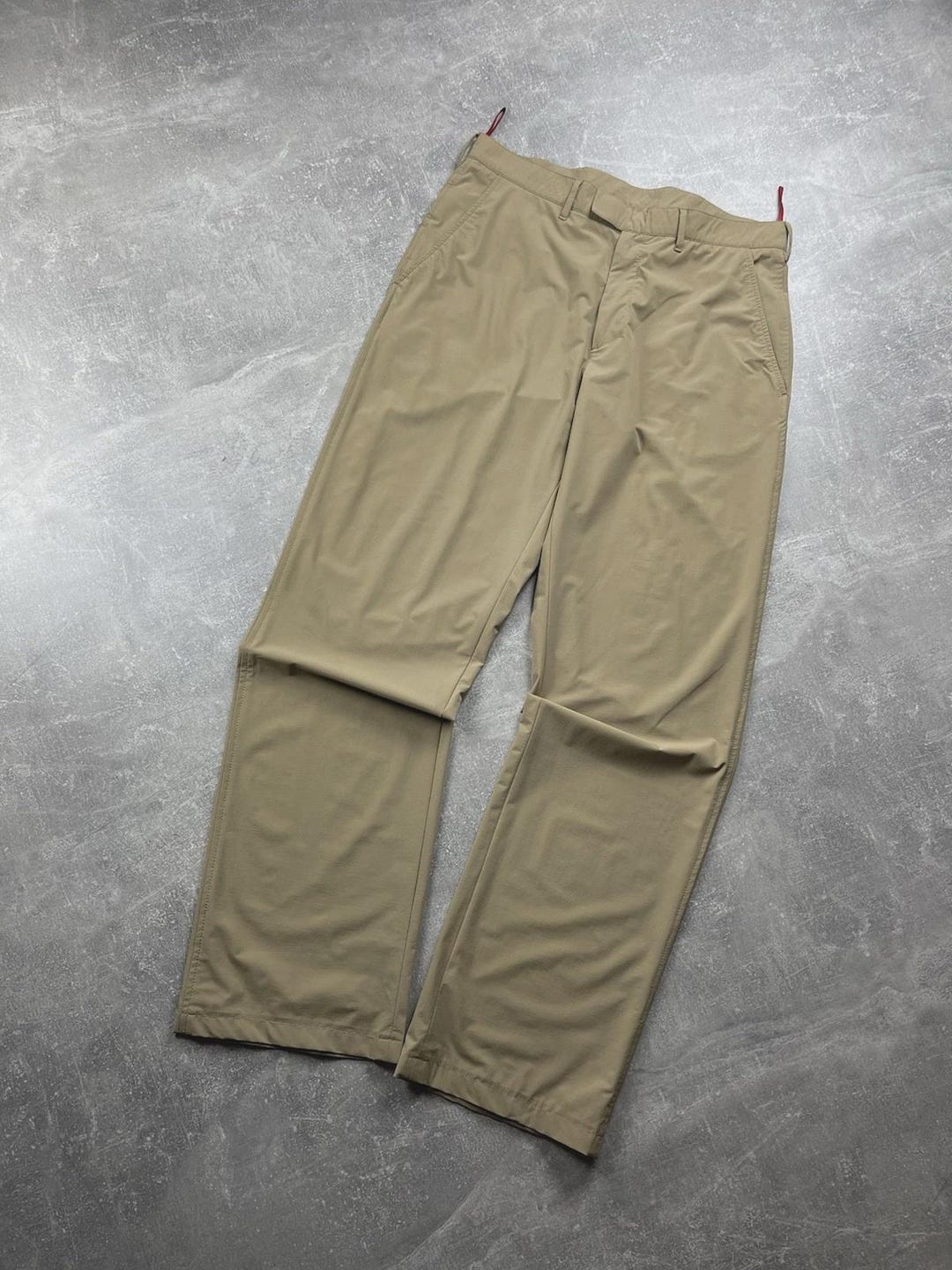 Prada Vintage 00 Linea Rossa (sport) Beige Technical Pants Made in