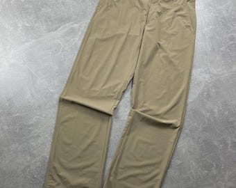 Prada Vintage 00 Linea Rossa (Sport) Beige Technical Pants Made in Italy Size 48