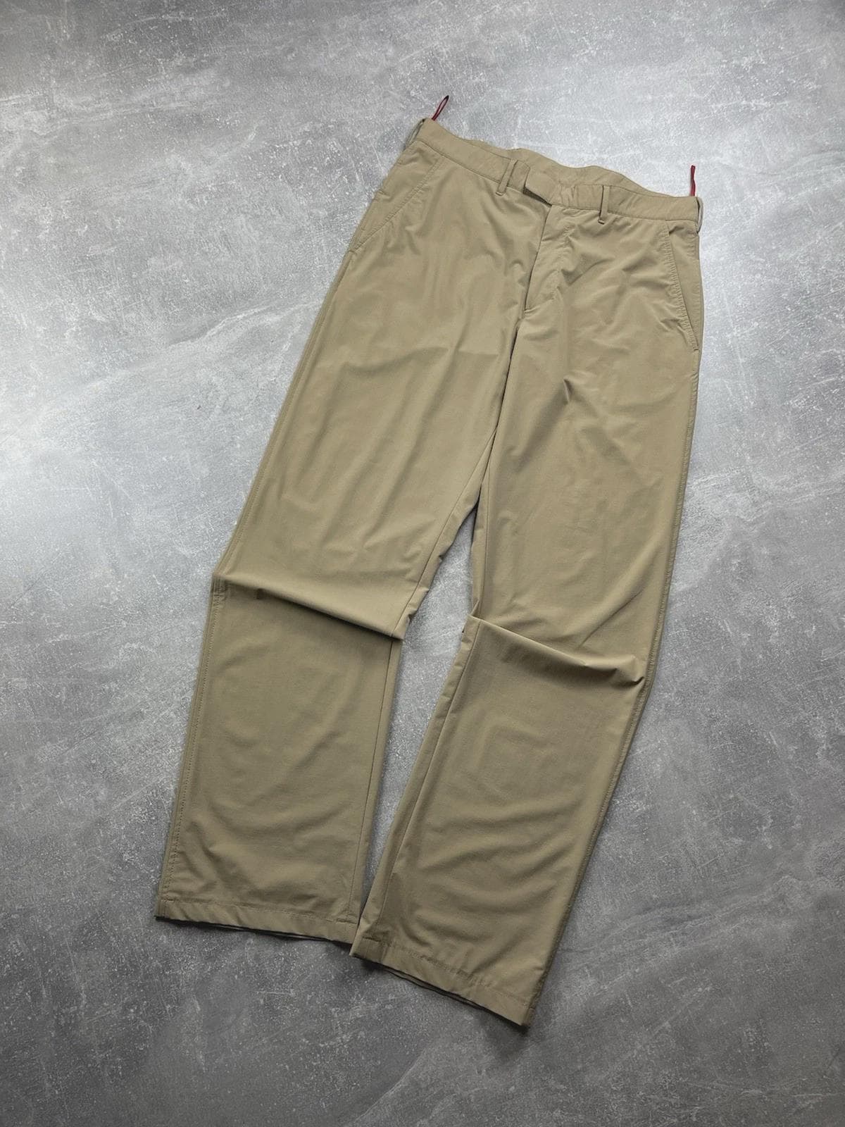Prada Vintage 00 Linea Rossa (sport) Beige Technical Pants Made in