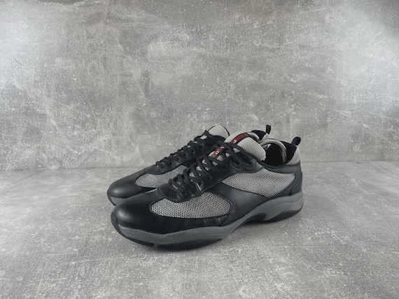 Prada Sport, Prada Sport Vintage 00s Archives Sneakers Black Gray Size EU8(42) Made in Italy 2000s