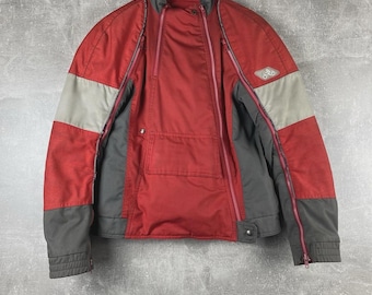 BMW Motorrad Vintage 90-tals Gore-Tex Cordura motorcykeljacka rödgrå storlek 48 M