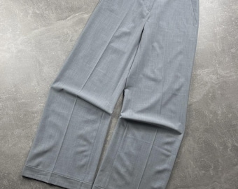 Pantalon Vintage Girbaud 'Esquisse Grise' - Taille 38, Ceinture Asymétrique