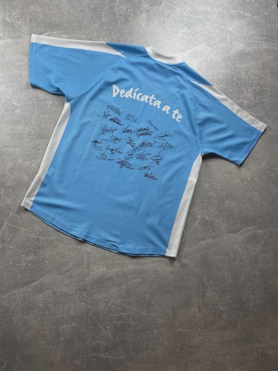 Vintage 2000s S.S. Lazio Puma Jersey Dedicata a Te Autograph Print