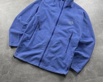 The North Face WINDSTOPPER Fleece Full Zip Jacket Blue Size L Japanese
