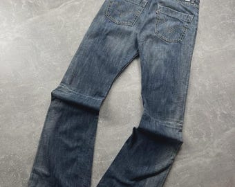Levi’s Y2K Flared 5-Pocket Denim Flared Jeans Blue 2000s Size 32/34