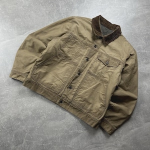 Chaqueta de trabajo vintage de algodón encerado C.C.Filson de los años 90, color beige, talla XL imagen 1