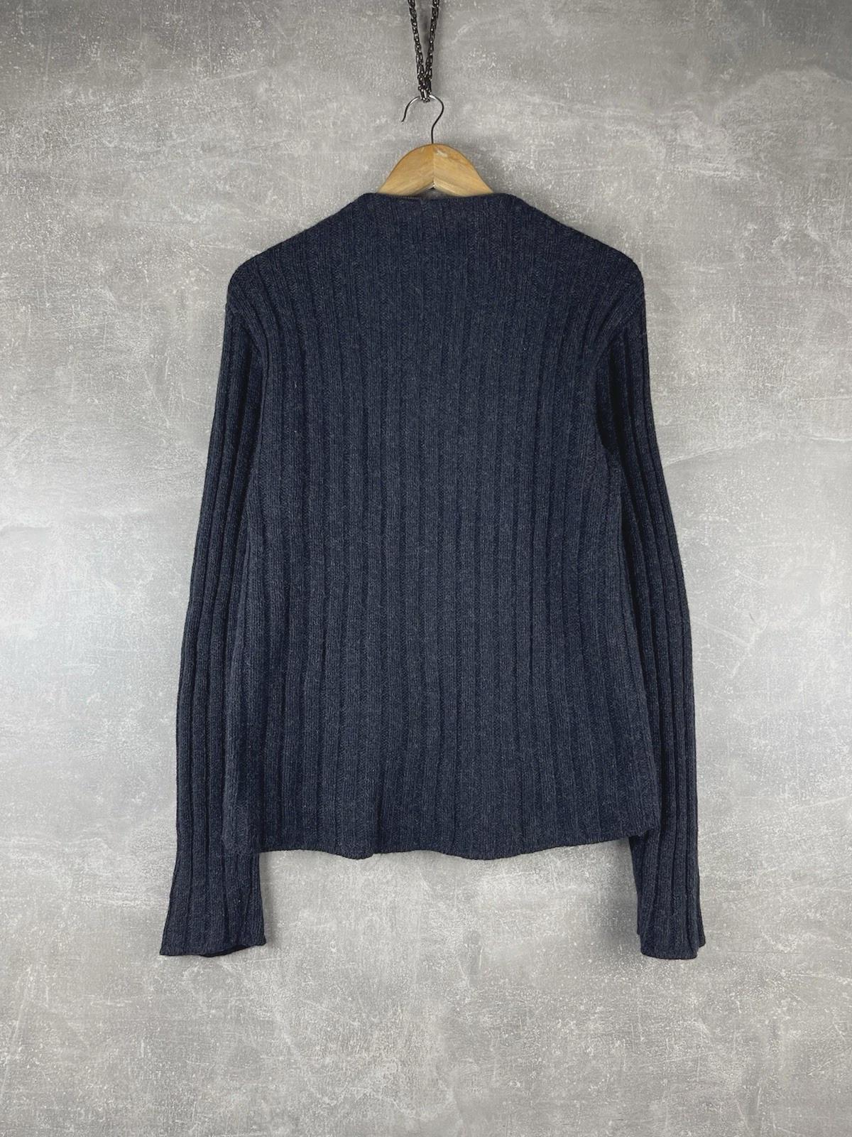 Dolce & Gabbana Maglie Late 90s Techno Knit Hybrid Jacket Gray
