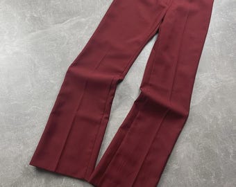 Miss Sixty Vintage DeadStock 2000s Burgundy Flared Pants Made in Italy Size 29