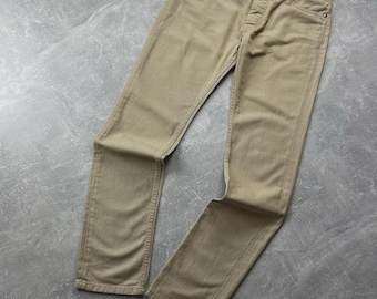 Maison Martin Margiela Line 10 Beige Slim Denim Pants Made in Italy Size 46