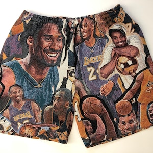 Black Mamba Tapestry Shorts – Custom Woven Jacquard Basketball Shorts for Hip-Hop & Kobe Fans