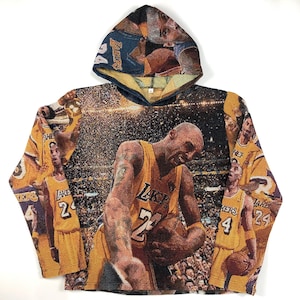 Kobe Bryant Victory Hoodie – Custom Jacquard Woven Tapestry Hoodie – Basketball Fan Gift – Lakers Streetwear – Black Mamba
