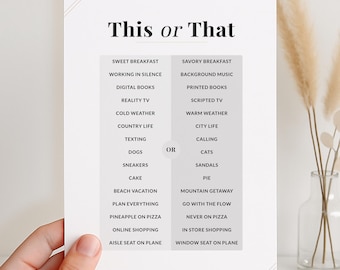 This or That Icebreaker Game: Team Building Activity (PDF Download)