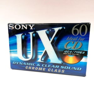 Sony audio cassette, Tapes, Chrome audio cassettes, Type II, music records, tapes, audio tapes, vintage cassettes, 1980&#39;s, vintage tapes