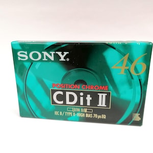 Sony audio cassette, Tapes, Chrome audio cassettes, Type II, music records, tapes, audio tapes, vintage cassettes, 1980&#39;s, vintage tapes