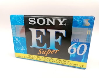 Vintage Sony EF Super Audio Cassette, 60 min, Sealed