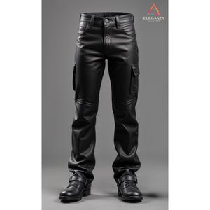 Women Handmade Customized Genuine Black Leather Pants