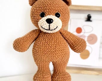 Amigurumi Teddy Bear Crochet Pattern 25cm/9.8in Beginner Friendly (ENG PDF)