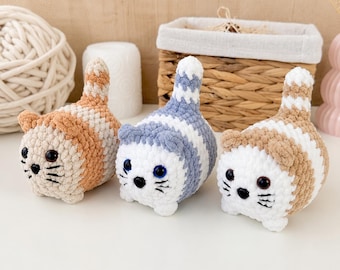 Easy No Sew Cat Crochet Pattern | Beginner Friendly |PDF ENG| 13cm (5 inch)