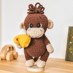 Baby Monkey Crochet Pattern – Amigurumi PDF ENG Tutorial – Easy to Follow