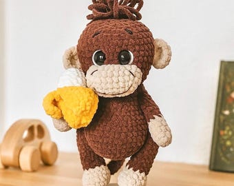 Baby Monkey Crochet Pattern – Amigurumi PDF ENG Tutorial – Easy to Follow