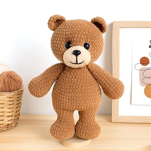 Amigurumi Teddy Bear Crochet Pattern 25cm/9.8in Beginner Friendly (ENG PDF)