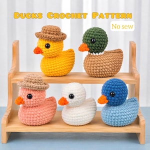 No Sew Duck Crochet Pattern - PDF - 11cm (4,3 in)
