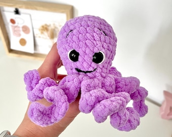 No Sew Easy Octopus Crochet Pattern PDF ENG  - Amigurumi Tutorial for Beginners