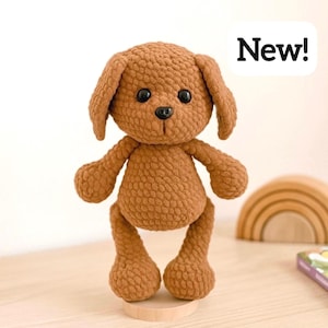 No-Sew Puppy Crochet Pattern ENG – Plush Labrador Amigurumi PDF – Easy Dog Toy Tutorial – Beginner Soft Yarn Pattern