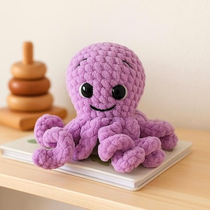 No Sew Octopus Crochet Pattern PDF ENG  - Easy Amigurumi Tutorial for Beginners