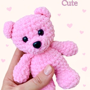 Crochet Pattern Little Teddy Bear – PDF English Amigurumi Tutorial – Easy and Quick One-Evening Project