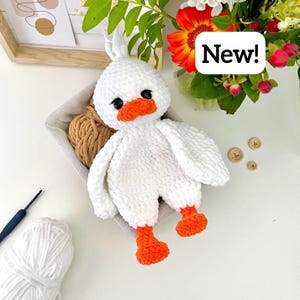 No Sew Duck Snuggler Crochet Pattern - ENG PDF - Approx. 30 cm / 12 in