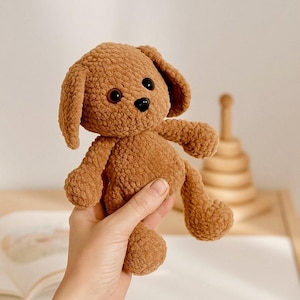 No-Sew Puppy Crochet Pattern ENG – Plush Labrador Amigurumi PDF – Easy Dog Toy Tutorial – Beginner Soft Yarn Pattern