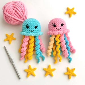 No Sew Jellyfish Crochet Pattern: Amigurumi Plush Toy (ENG PDF)