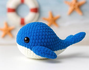 Crochet Whale Amigurumi Pattern: Easy Plush Toy Tutorial (PDF ENG)