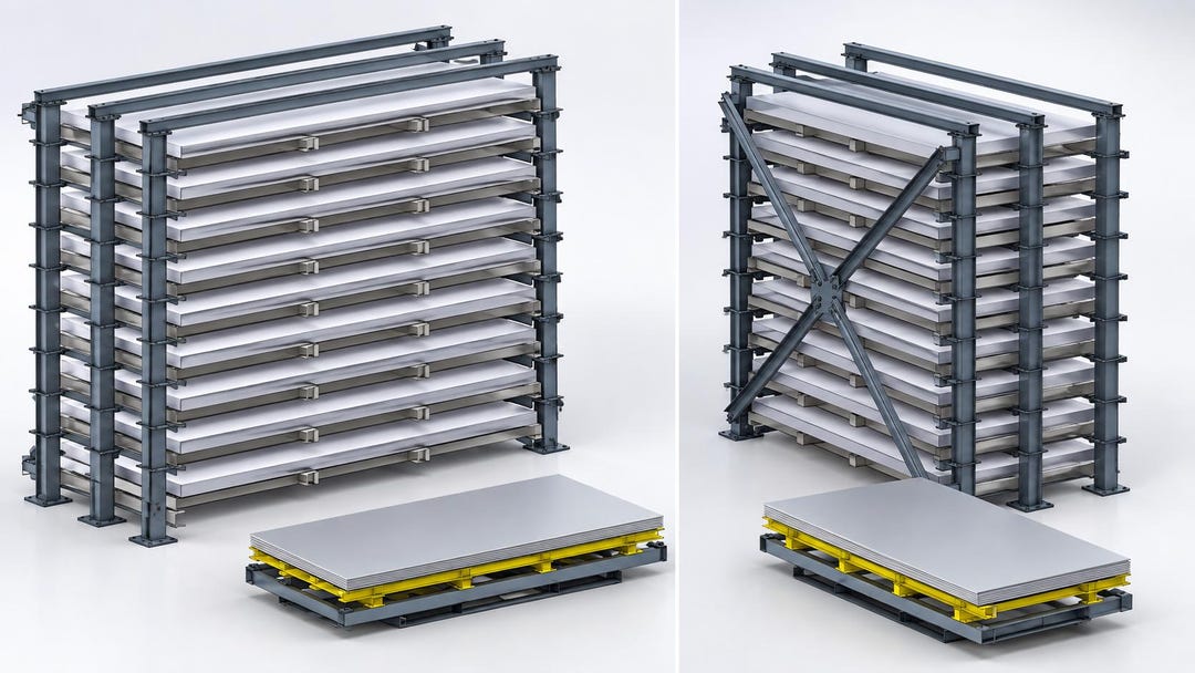 Steel Racks Stepped Sheet Metal Storage Rack Plans – Complete Fabrication Package | DXF ...