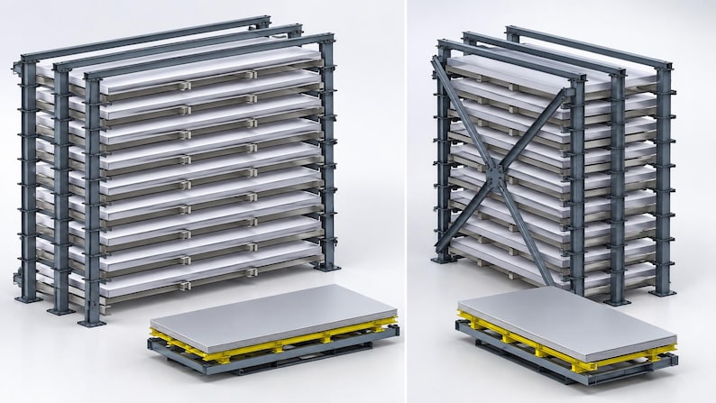Steel Racks Stepped Sheet Metal Storage Rack Plans – Complete Fabrication Package | DXF ...