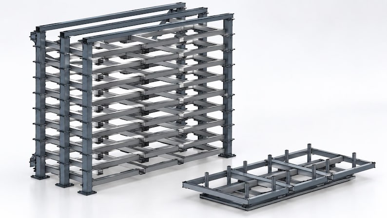 Steel Racks Stepped Sheet Metal Storage Rack Plans – Complete Fabrication Package | DXF ...