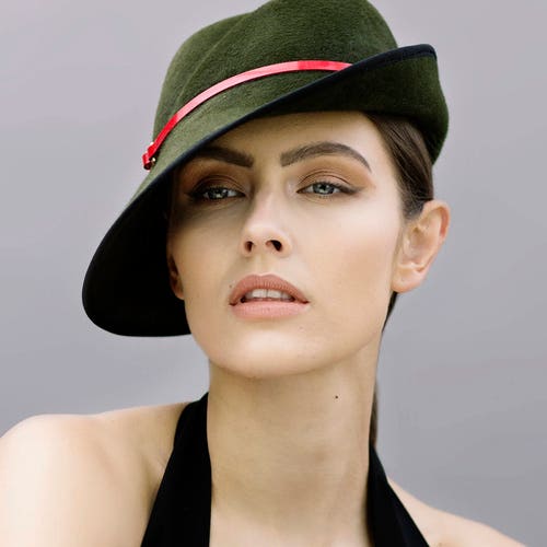 Stylish Felt Fedora Asymmetrical Brim 