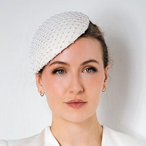 Wedding Millinery, headdress, hat, headband, white, bridal
